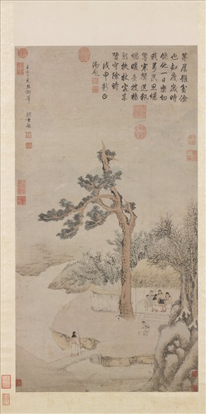 明劉原起歲朝豐樂圖　軸