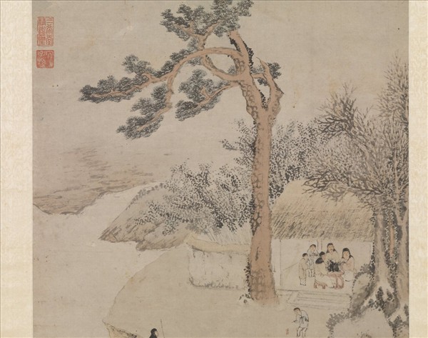 明劉原起歲朝豐樂圖　軸