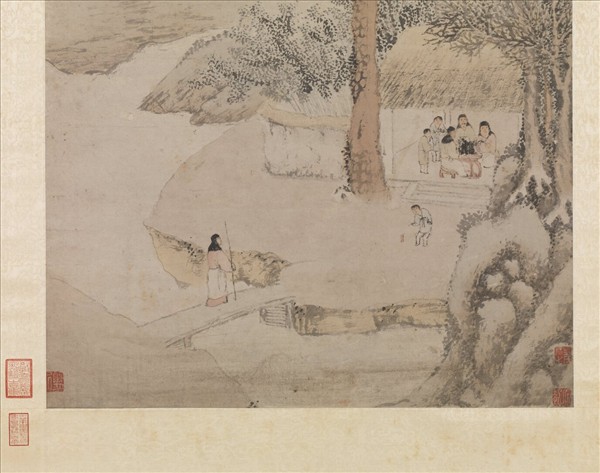 明劉原起歲朝豐樂圖　軸