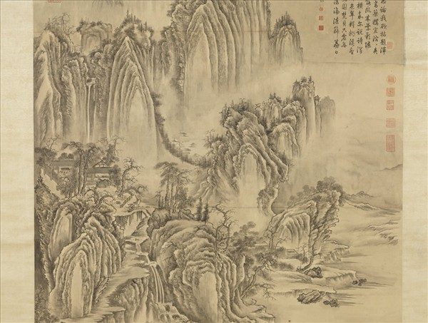 清董邦達倣荊浩匡廬圖　軸