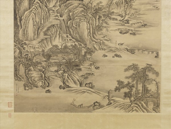 清董邦達倣荊浩匡廬圖　軸