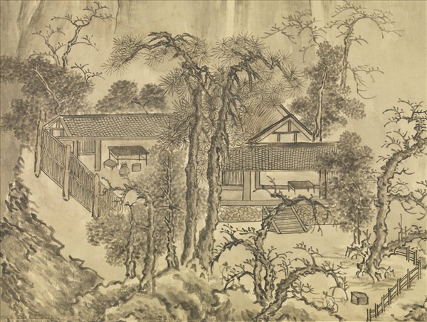 清董邦達倣荊浩匡廬圖　軸