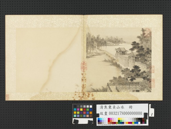 清焦秉貞山水　冊　水閣圖