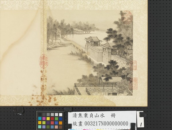 清焦秉貞山水　冊　水閣圖