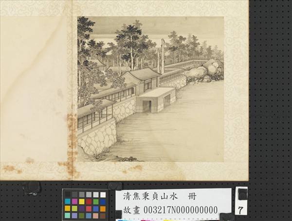 清焦秉貞山水　冊　曲廊濱江