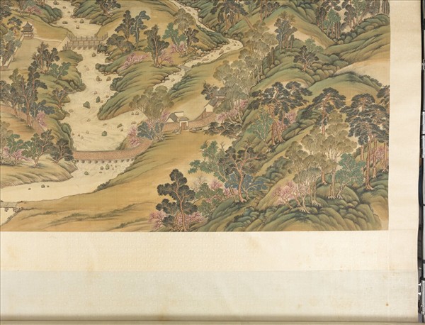 清姚文瀚袁瑛合筆盤山圖　軸