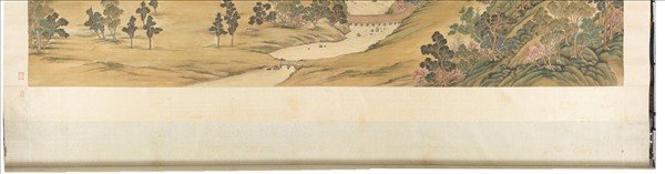 清姚文瀚袁瑛合筆盤山圖　軸