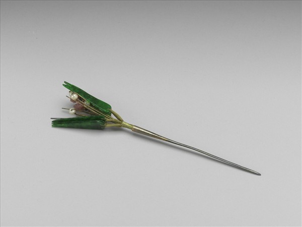嵌珠翠碧璽花簪