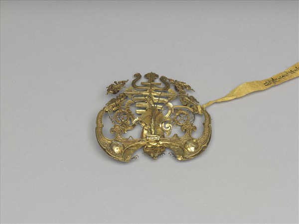 金纍絲嵌寶石福壽面簪