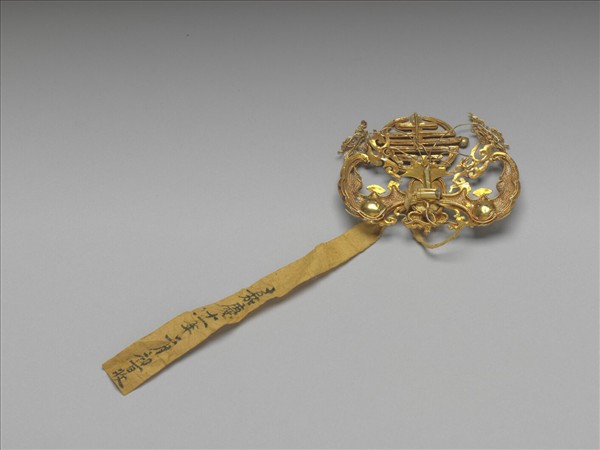 金點翠嵌珠寶福壽面簪