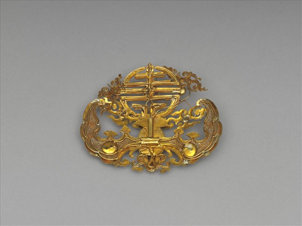 金點翠嵌珠寶福壽面簪