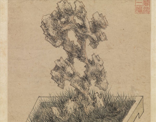 明陸治天中佳卉　軸