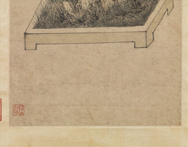 明陸治天中佳卉　軸