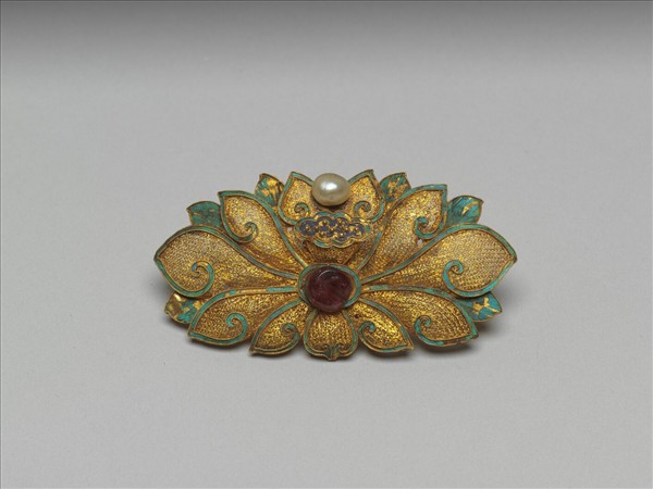 金纍絲蓮花面簪