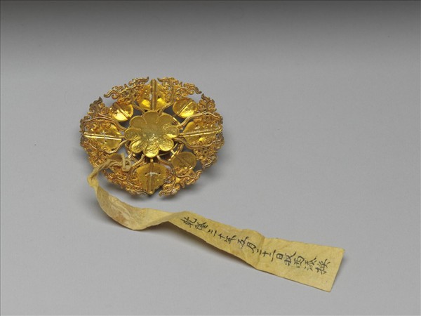 金鑲琺瑯壽字面簪