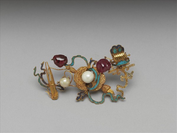 金纍絲嵌珠寶陞官簪首