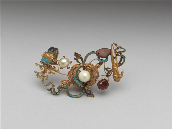 金纍絲嵌珠寶陞官簪首