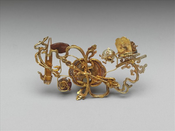 金纍絲嵌珠寶陞官簪首