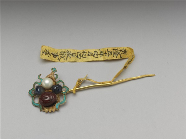 金嵌珠寶葫蘆簪