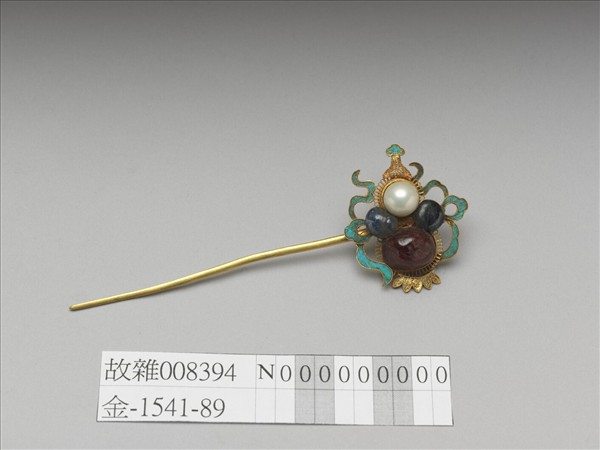 金嵌珠寶葫蘆簪