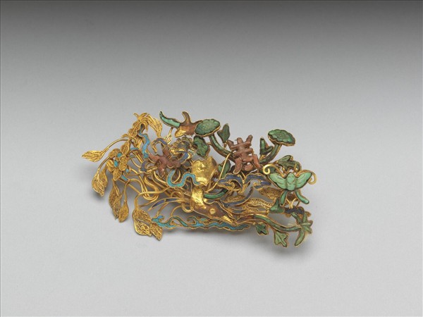 金嵌珠寶蓮花簪