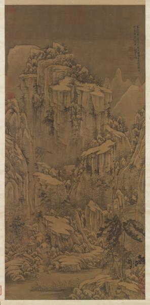 元馬琬喬岫幽居　軸