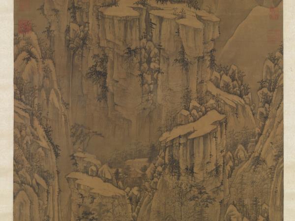 元馬琬喬岫幽居　軸