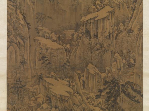 元馬琬喬岫幽居　軸