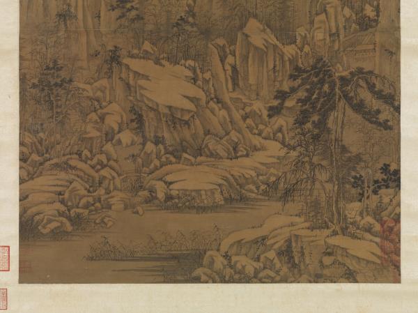 元馬琬喬岫幽居　軸