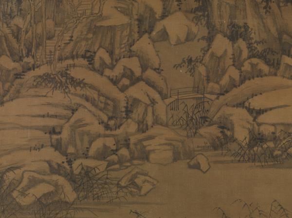 元馬琬喬岫幽居　軸