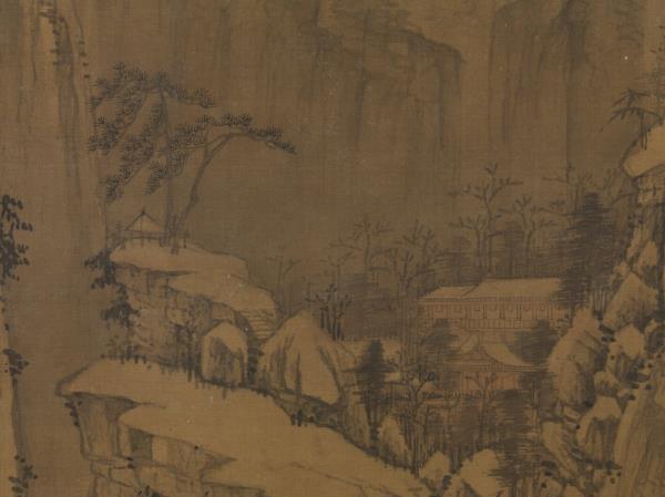 元馬琬喬岫幽居　軸