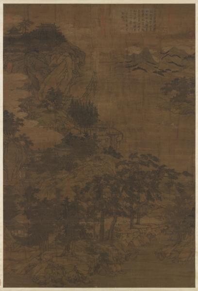 宋人松巖仙館　軸