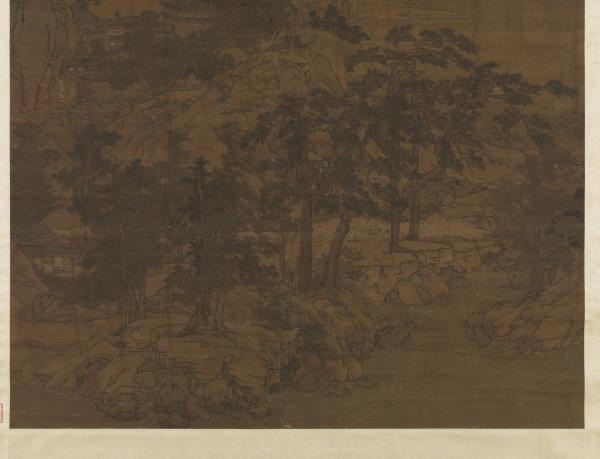 宋人松巖仙館　軸