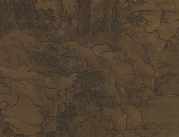 宋人松巖仙館　軸