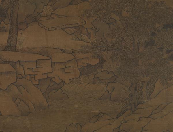 宋人松巖仙館　軸