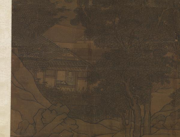 宋人松巖仙館　軸