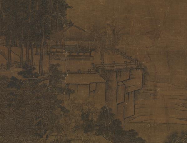 宋人松巖仙館　軸