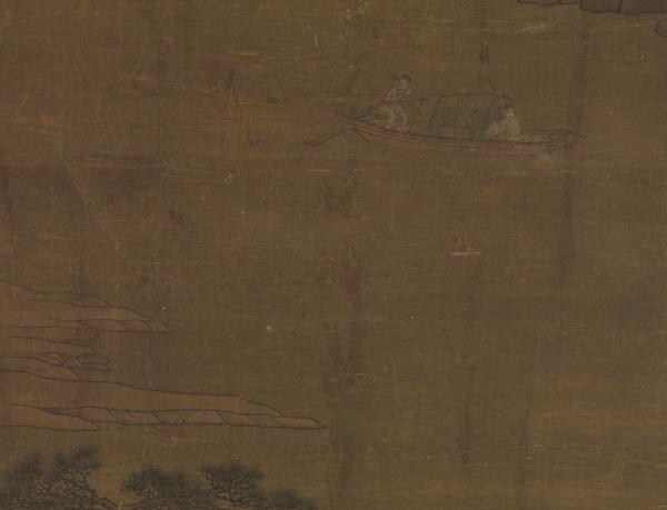 宋人松巖仙館　軸