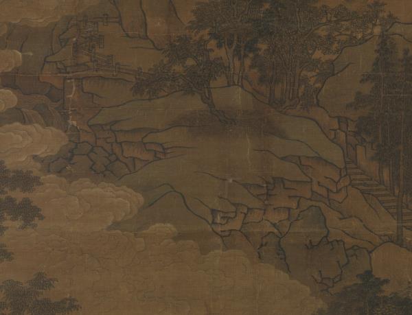 宋人松巖仙館　軸