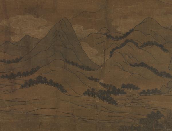 宋人松巖仙館　軸