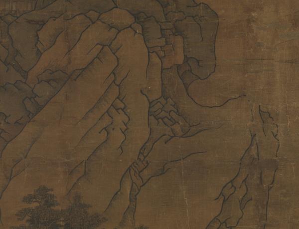 宋人松巖仙館　軸