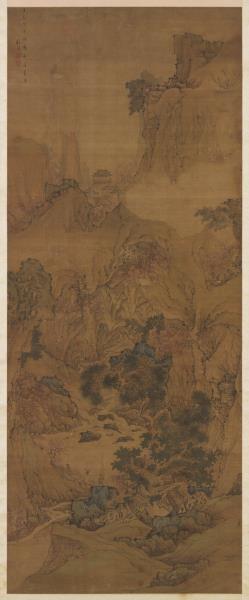 明劉度山水　軸