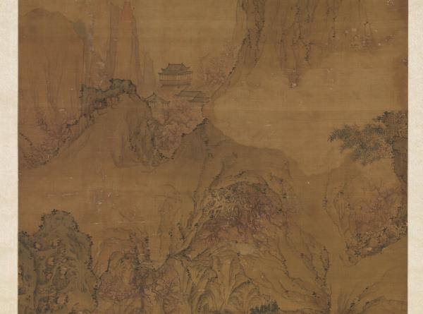 明劉度山水　軸