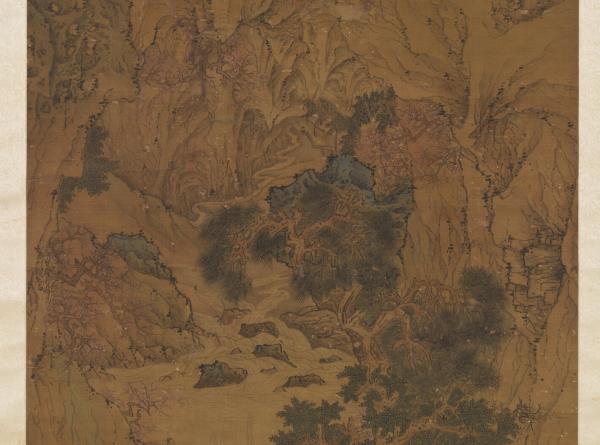 明劉度山水　軸