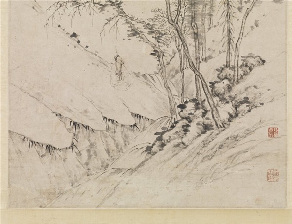 清楊補畫山水　軸