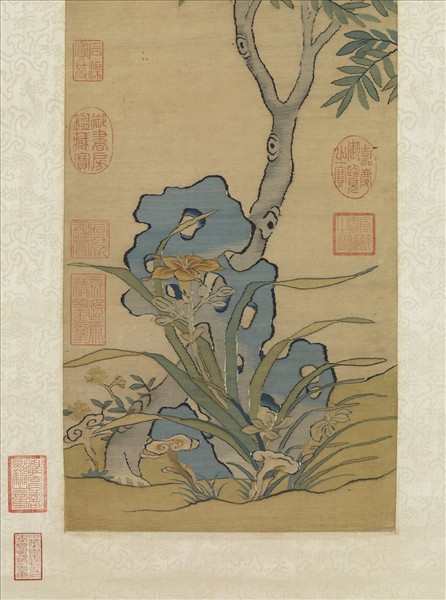 宋緙絲芝蘭　軸