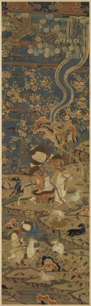 宋緙繡開泰圖　軸