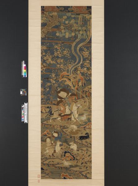 宋緙繡開泰圖　軸