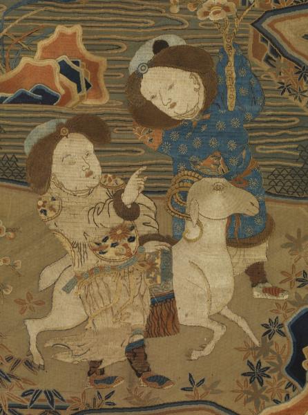 宋緙繡開泰圖　軸