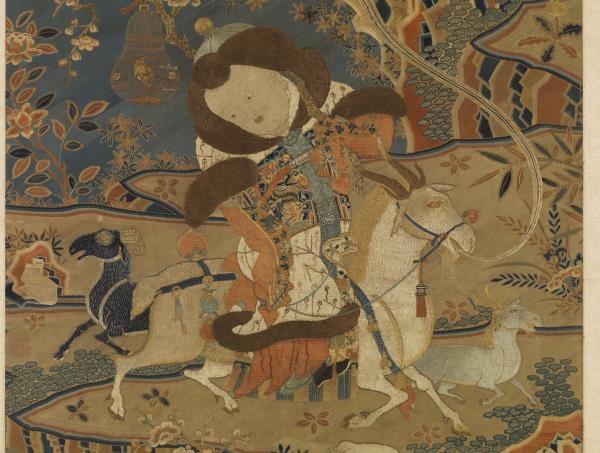 宋緙繡開泰圖　軸